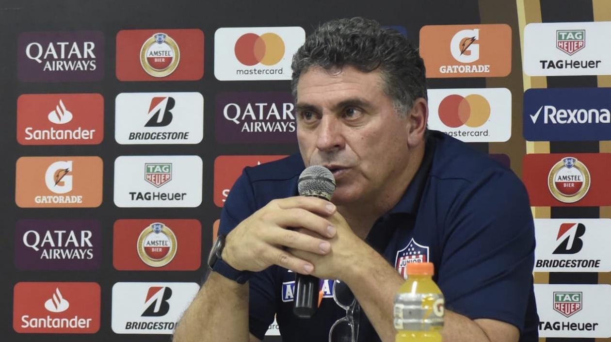 Luis Fernando  Suárez, DT del Junior.