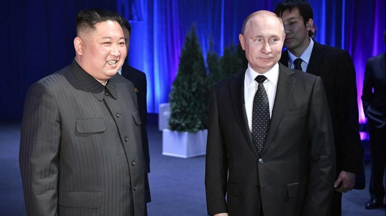 Kim Jong-un y Vladimir Putin.