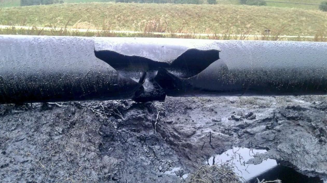 Así quedó la tubería. 