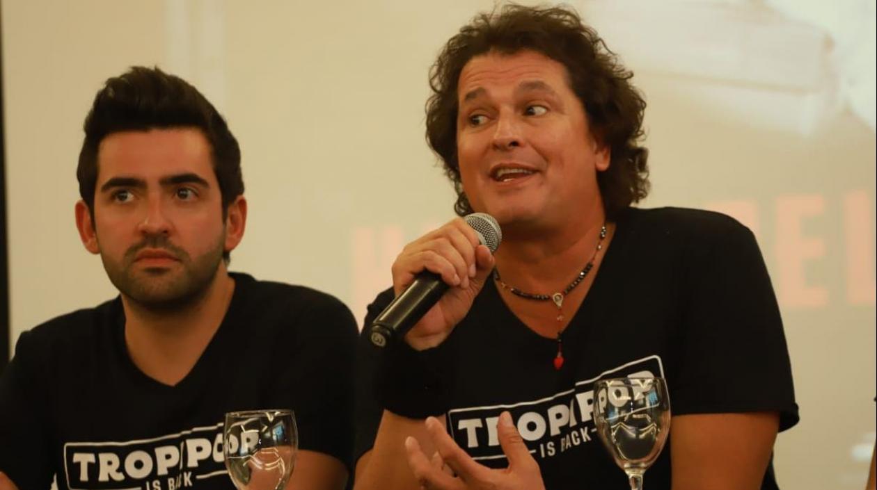 Carlos Vives en rueda de prensa.