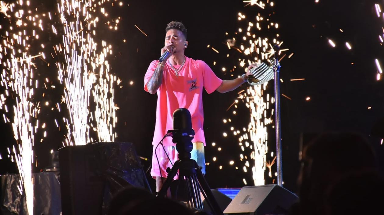 Ozuna durante su presentación.