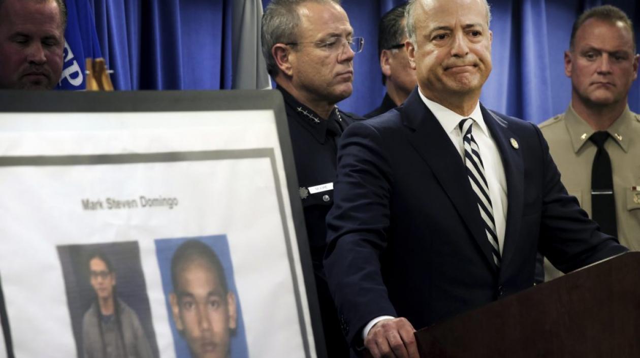 El detenido Mark Steven Domingo, en el tablero.