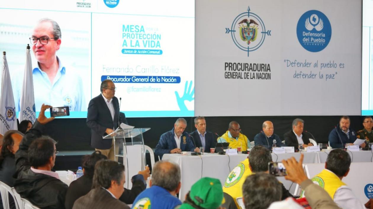 El Procurador Fernando Carrillo, en Soacha.
