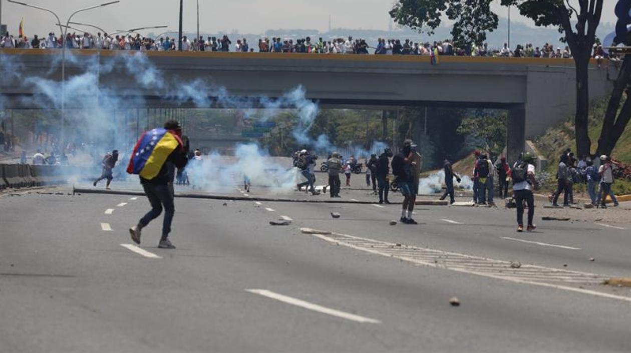 Momentos del enfrentamiento.