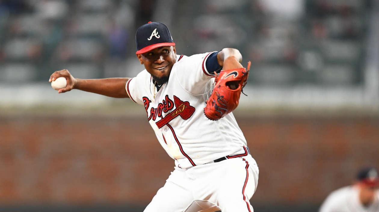 Julio Teherán, lanzador de los Bravos. 