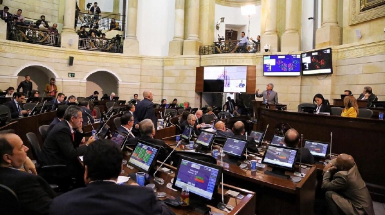 Sesión plenaria del Senado de la República.