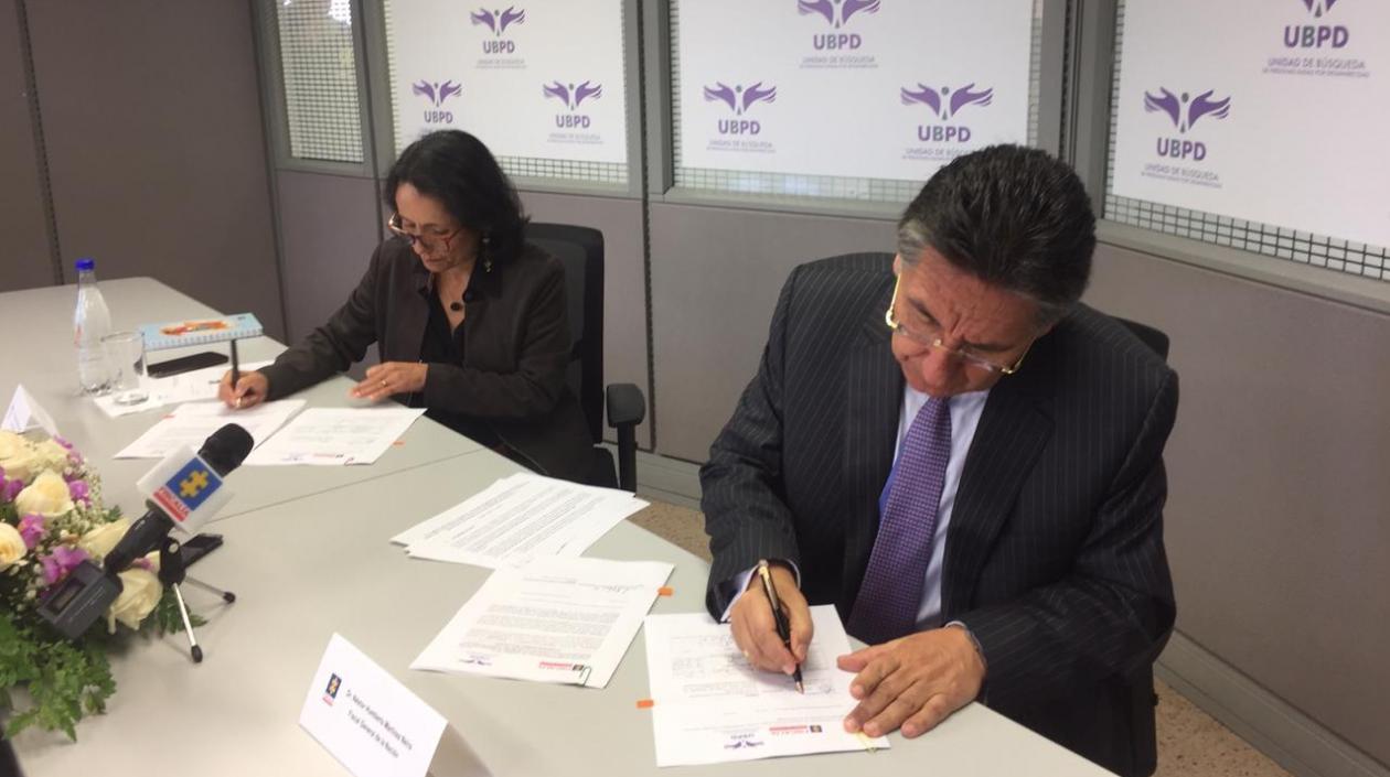 Convenio entre la Fiscalía y la Unidad de Búsqueda de Personas dadas por Desaparecidas.