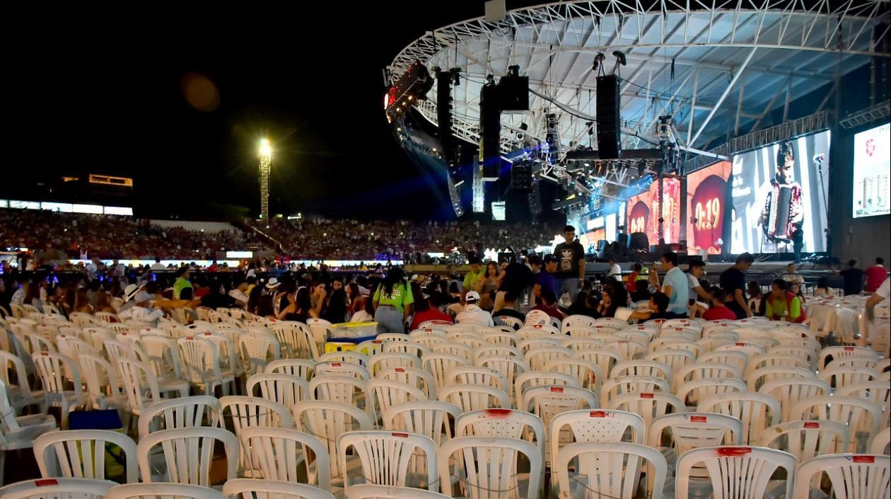 Silletería vacía en el Parque de la Leyenda Vallenata.