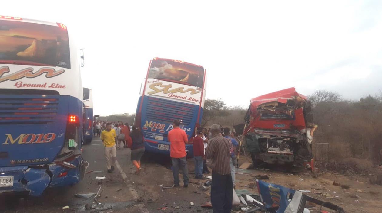 Así quedaron los vehículos involucrados en el accidente fatídico.