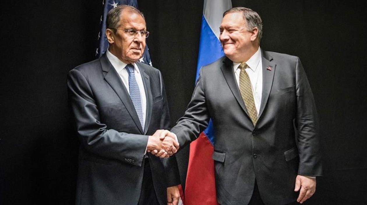Serguéi Lavrov y Mike Pompeo.