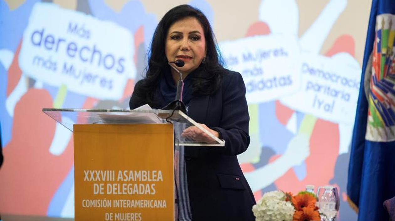 Gloria Montenegro Figueroa, presidenta de la Comisión Interamericana de Mujeres.