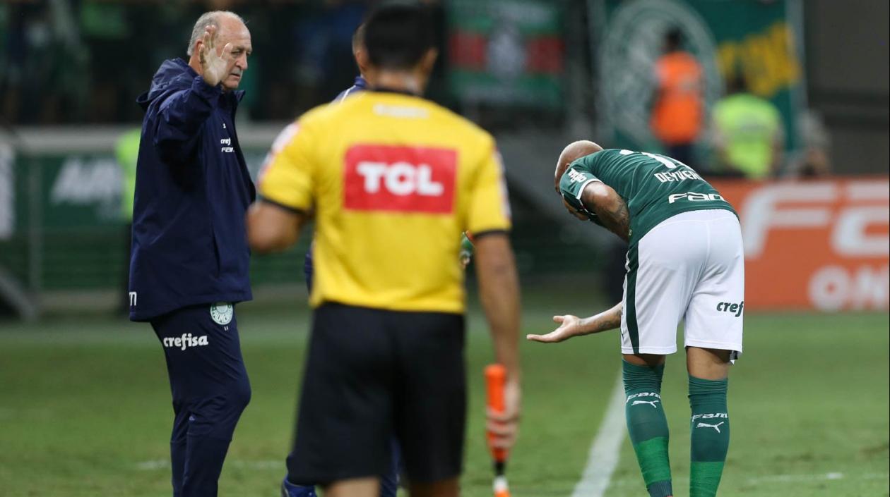 Luis Felipe Escolari, técnico del Palmeiras. 