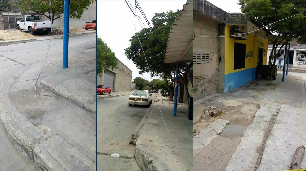 Cables caídos que tienen sin energía a usuarios de La Pradera desde hace tres días.