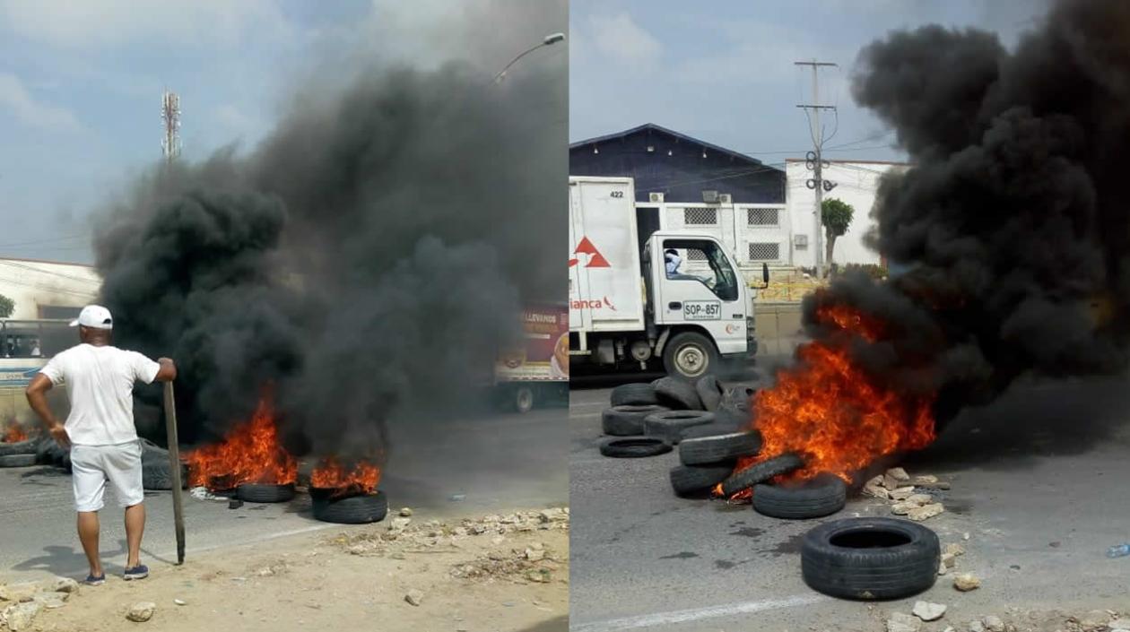 Bloqueo de vía en La Pradera.