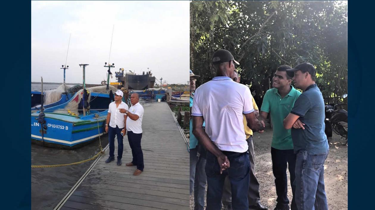 Rodney Castro, en la zona portuaria y dialogando con los ciudadanos.