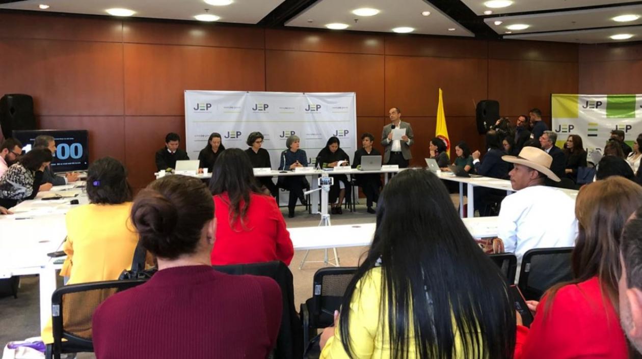 Audiencia de la JEP.