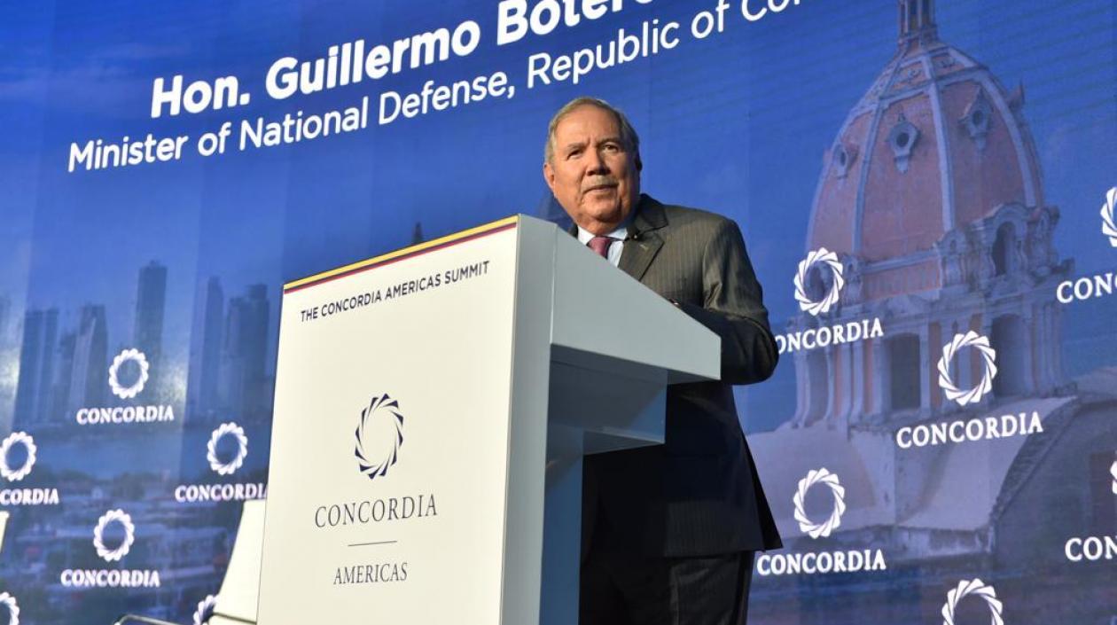 El Ministro de Defensa, Guillermo Botero