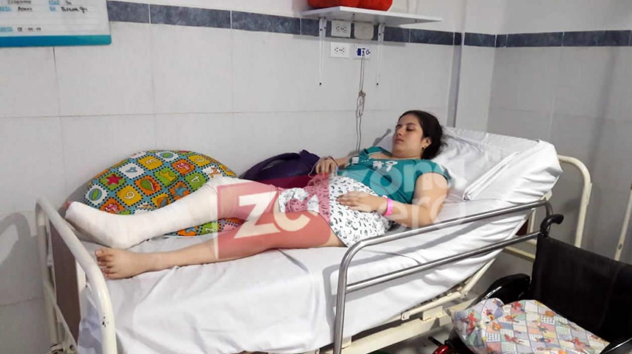 Katherin Jiménez internada en el Hospital Metropolitano