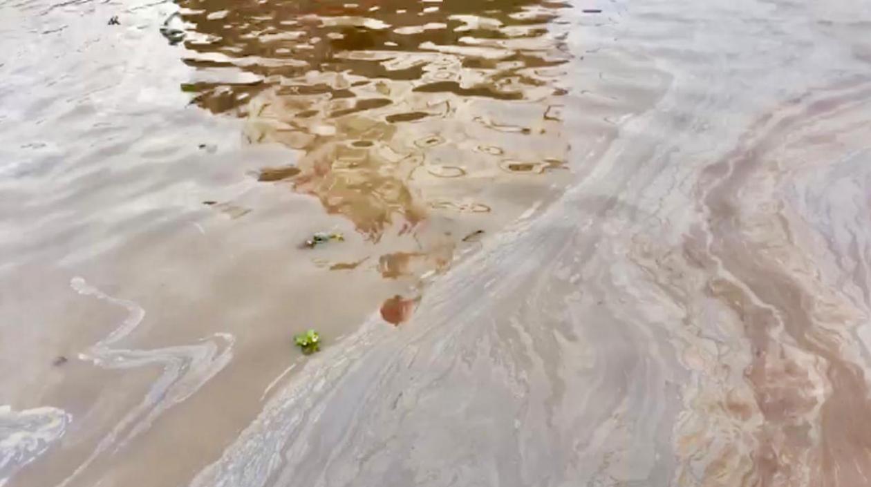 La mancha objeto de la alarma.