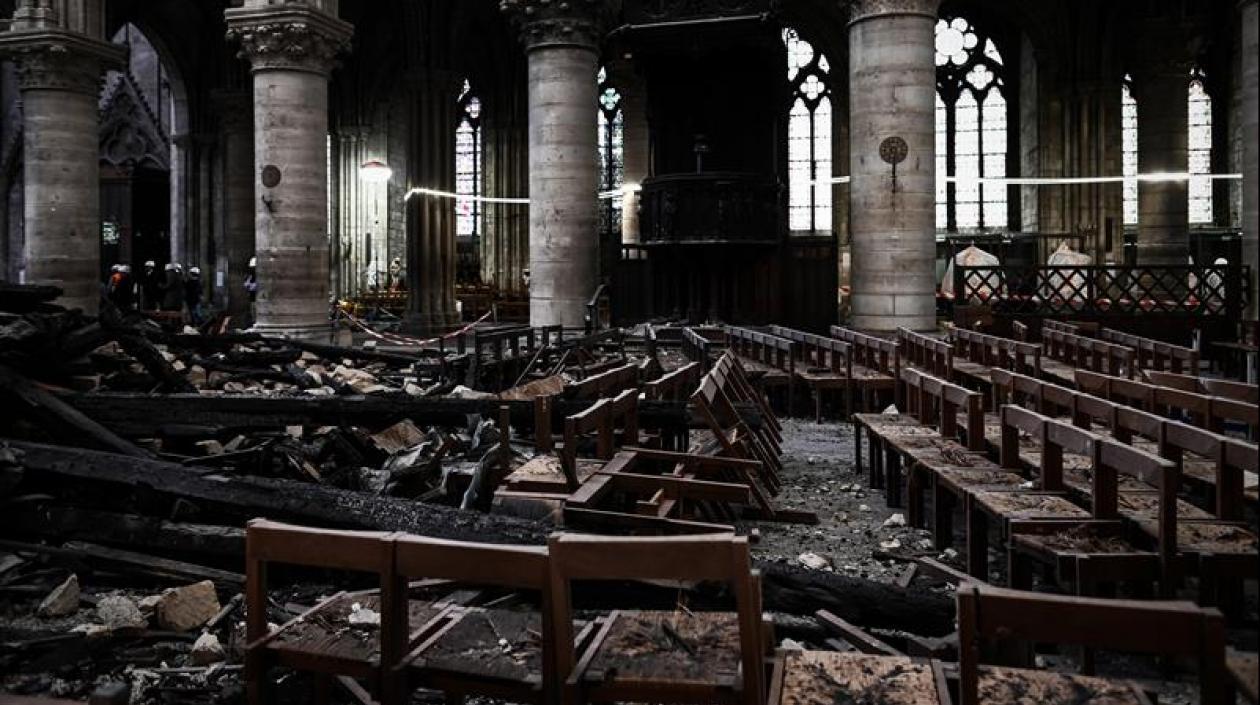 Imagen de las obras de reconstrucción.