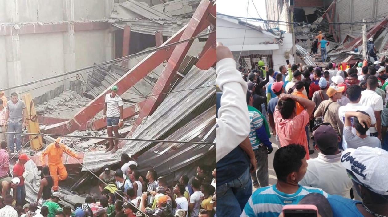 Así quedó la edificación tras el colapso.