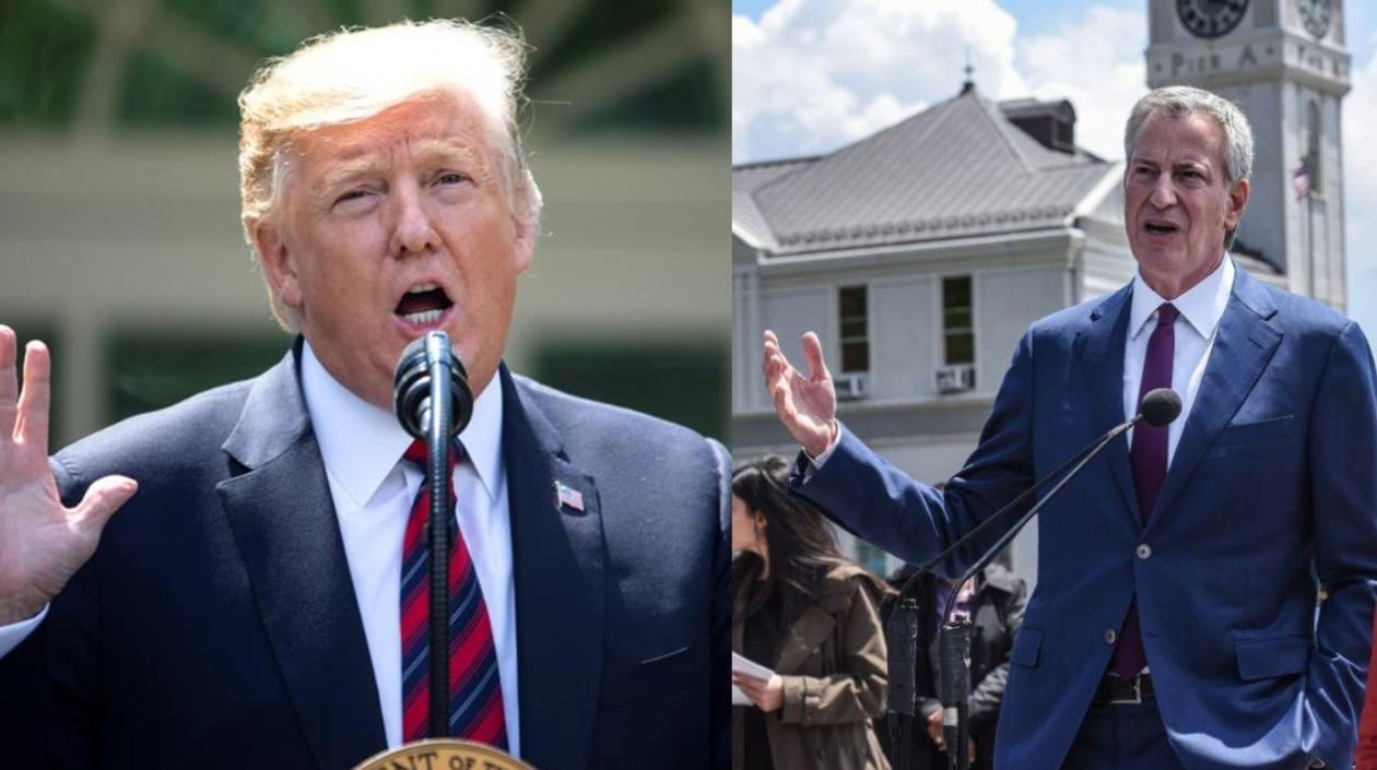 Donald Trump y Bill de Blasio.