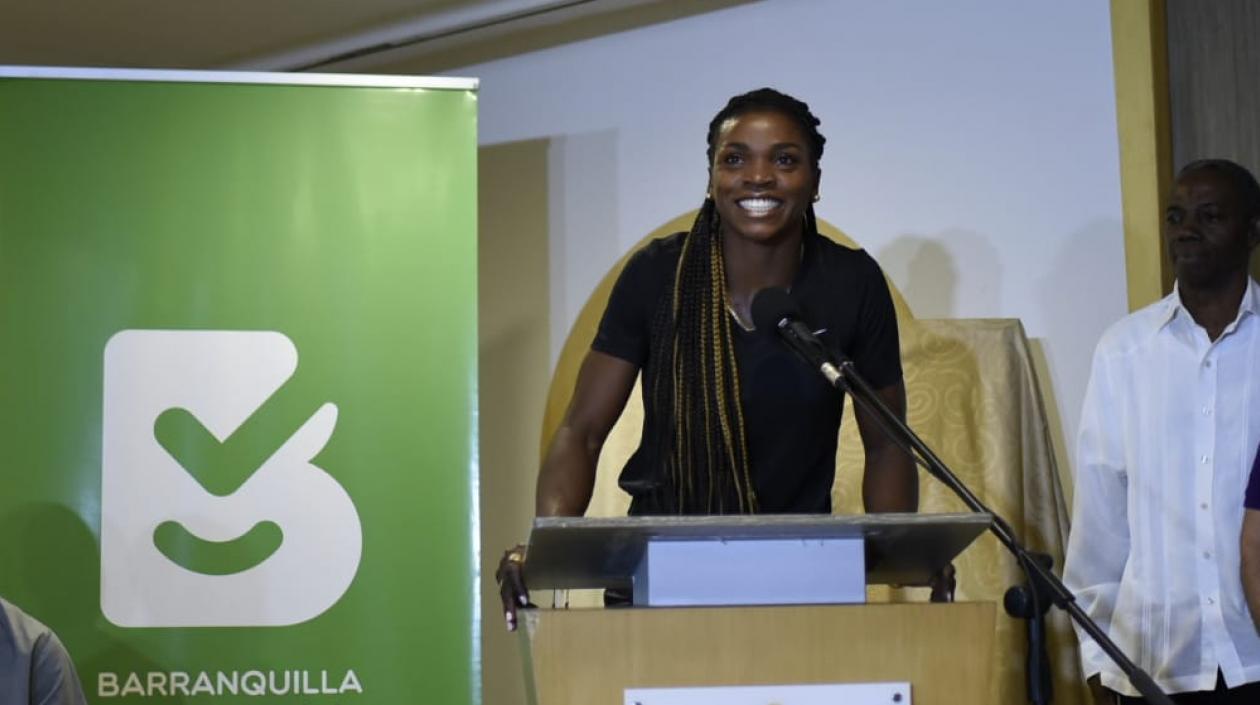 Caterine Ibargüen en Barranquilla.