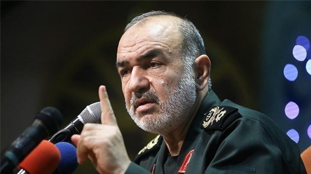 El comandante en jefe de los Guardianes de la Revolución, Hosein Salamí.