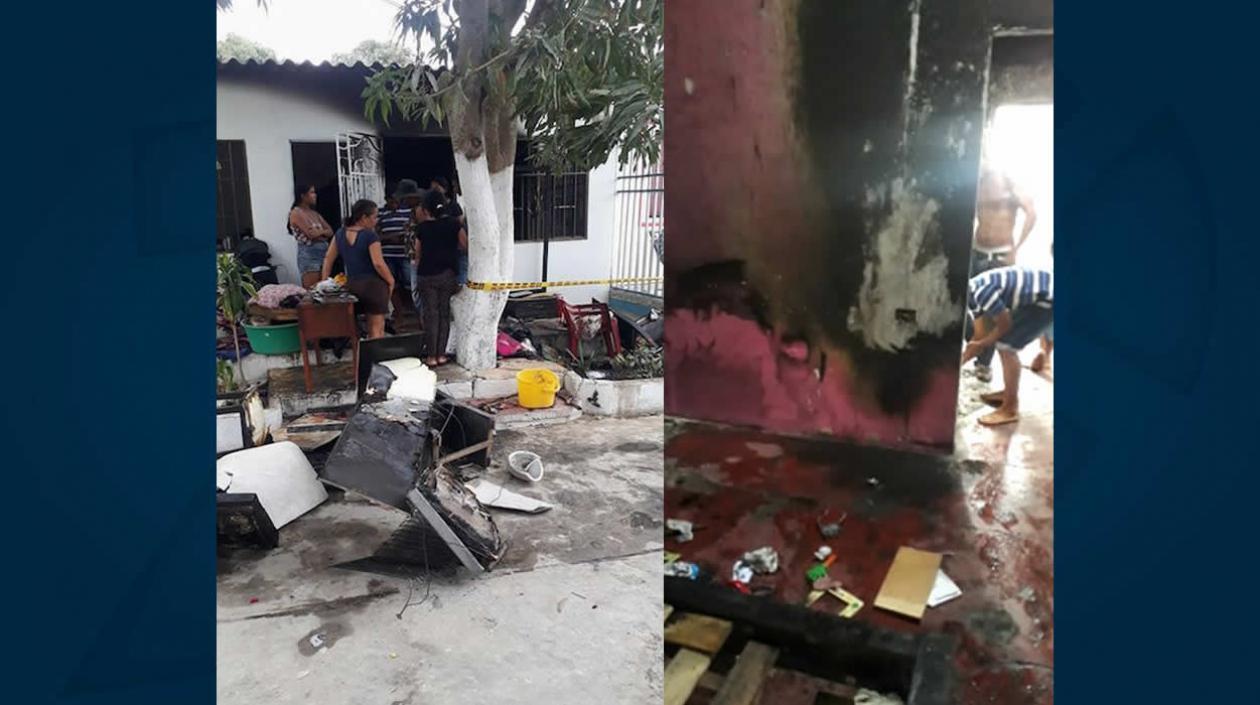 Daños causados en la vivienda.