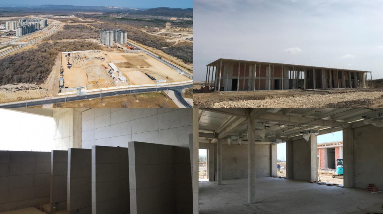 Imágenes de los avances de la sede. 