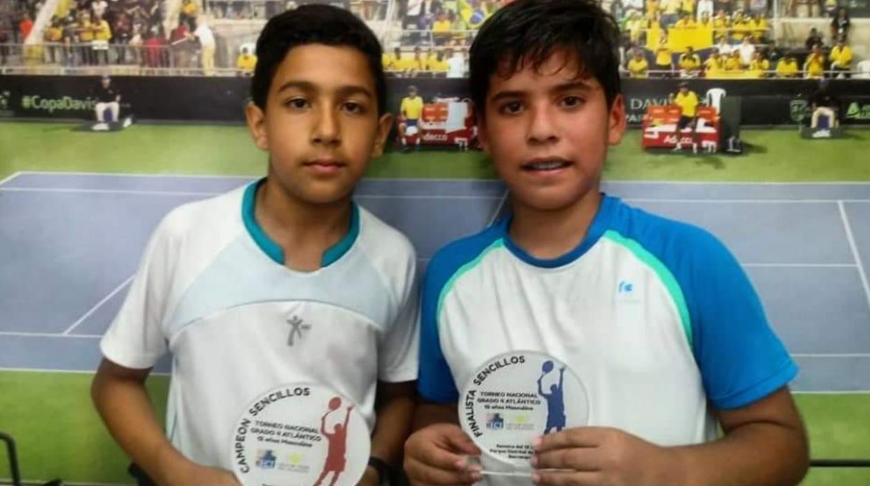 Los atlanticenses Mateo González y Emmanuel Moreno.