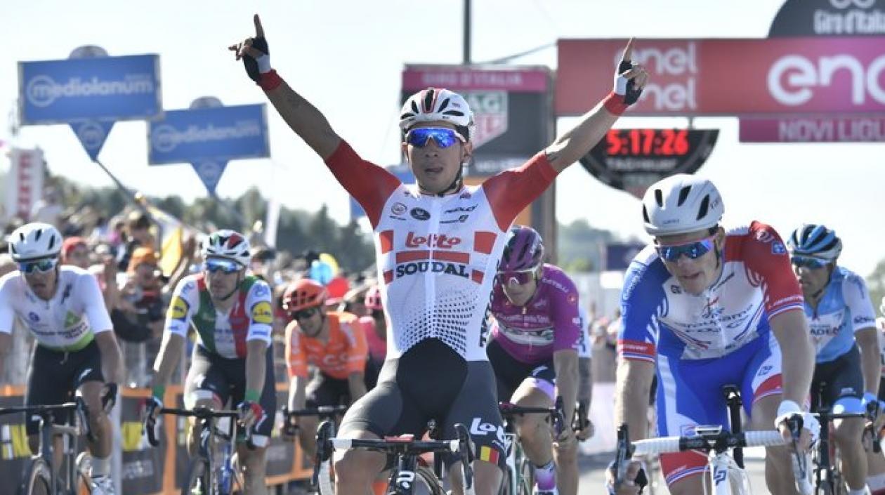 Caleb Ewan, ganador de la etapa.