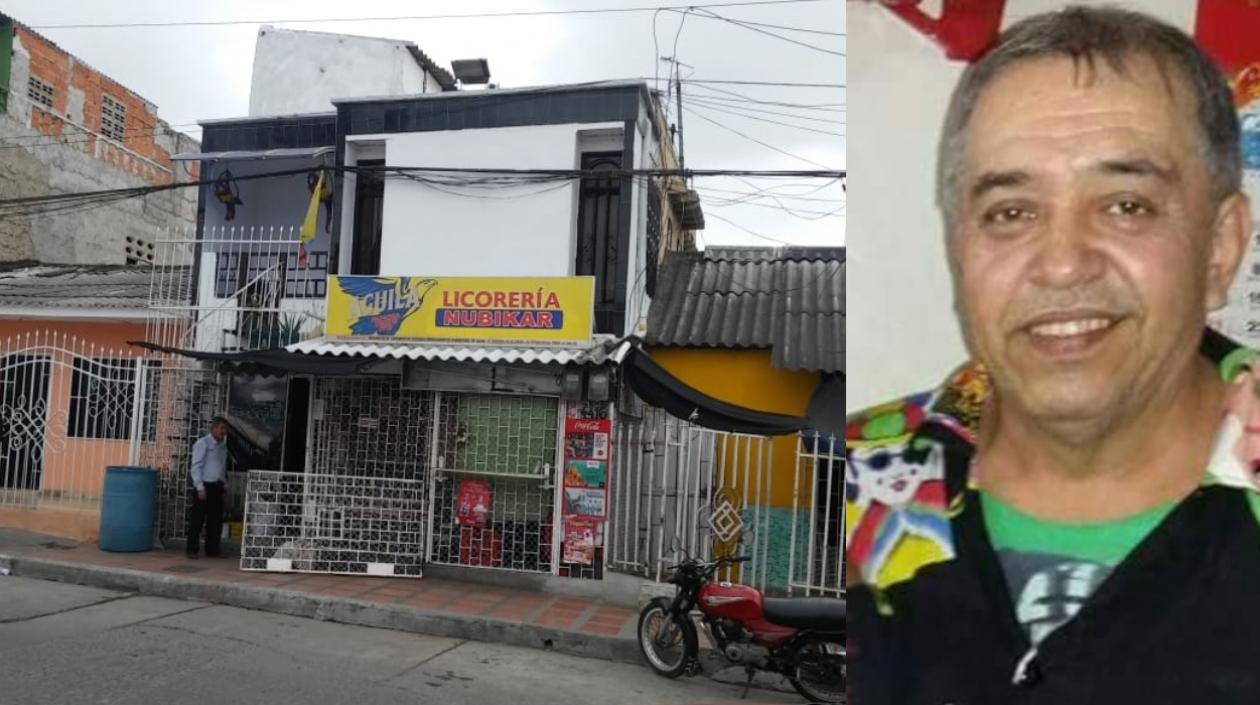 Lugar de los hechos y foto en vida de Pedro Loaiza Morales.