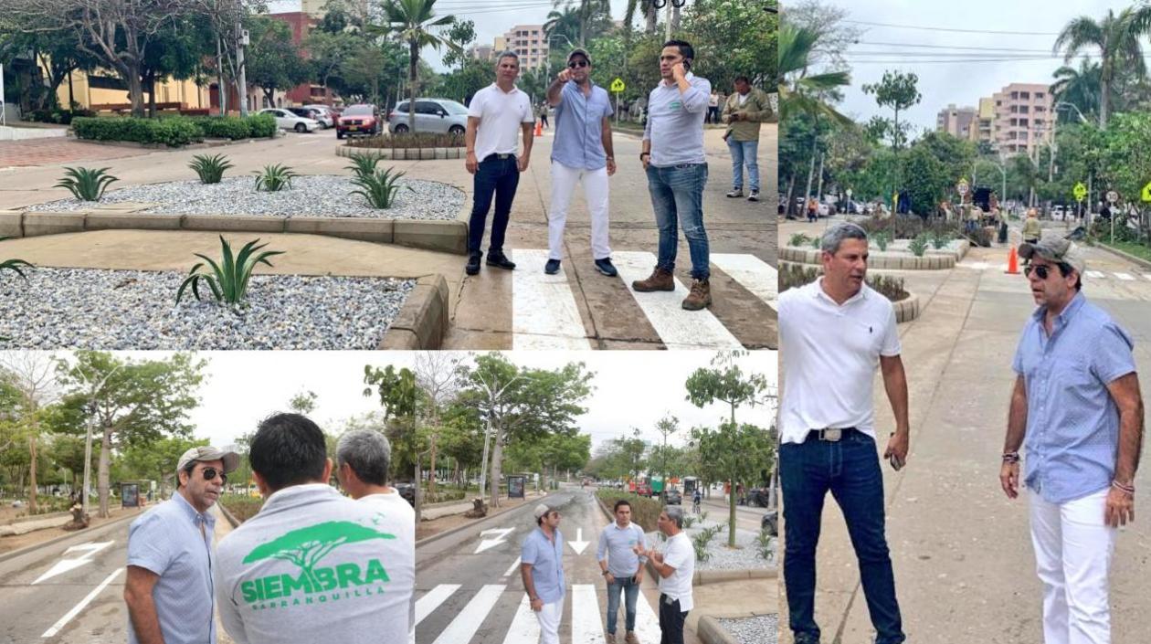El Alcalde recorrió las obras del bulevar de la carrera 54.