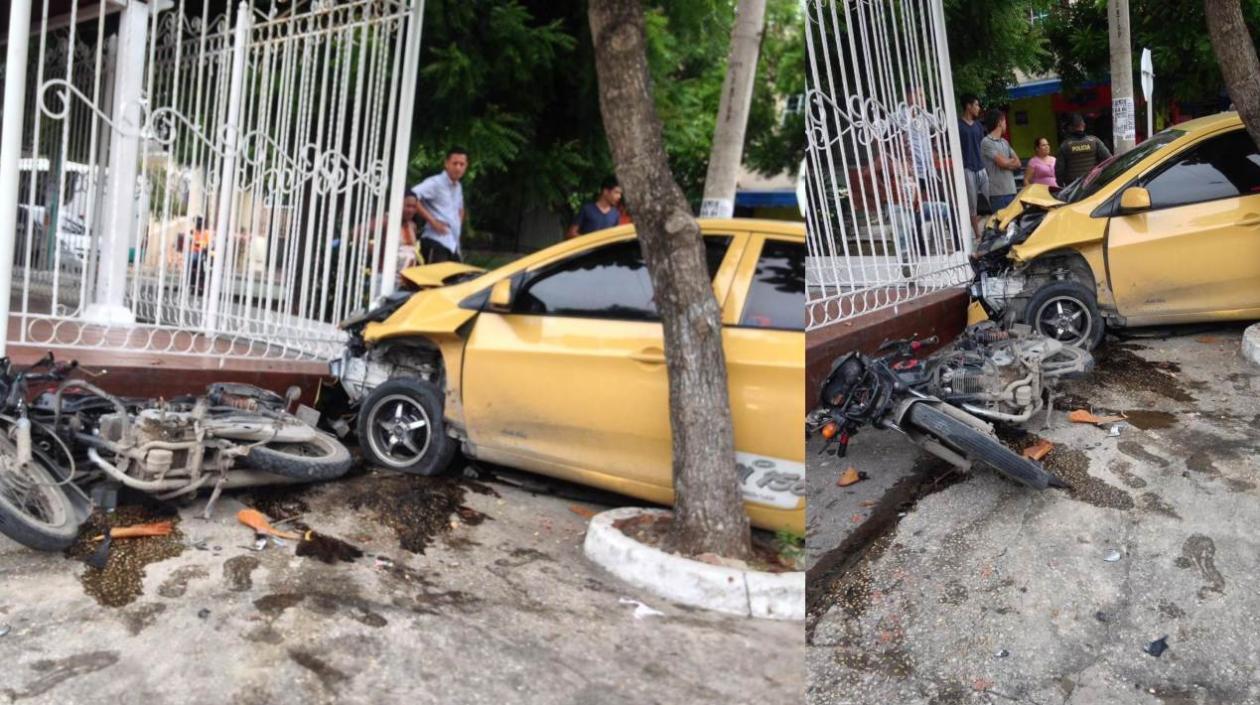 Imágenes del accidente en el barrio Recreo.