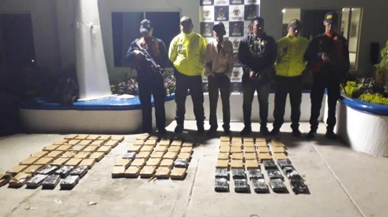 Clorhidrato de cocaina incautada en un velero en el Caribe.