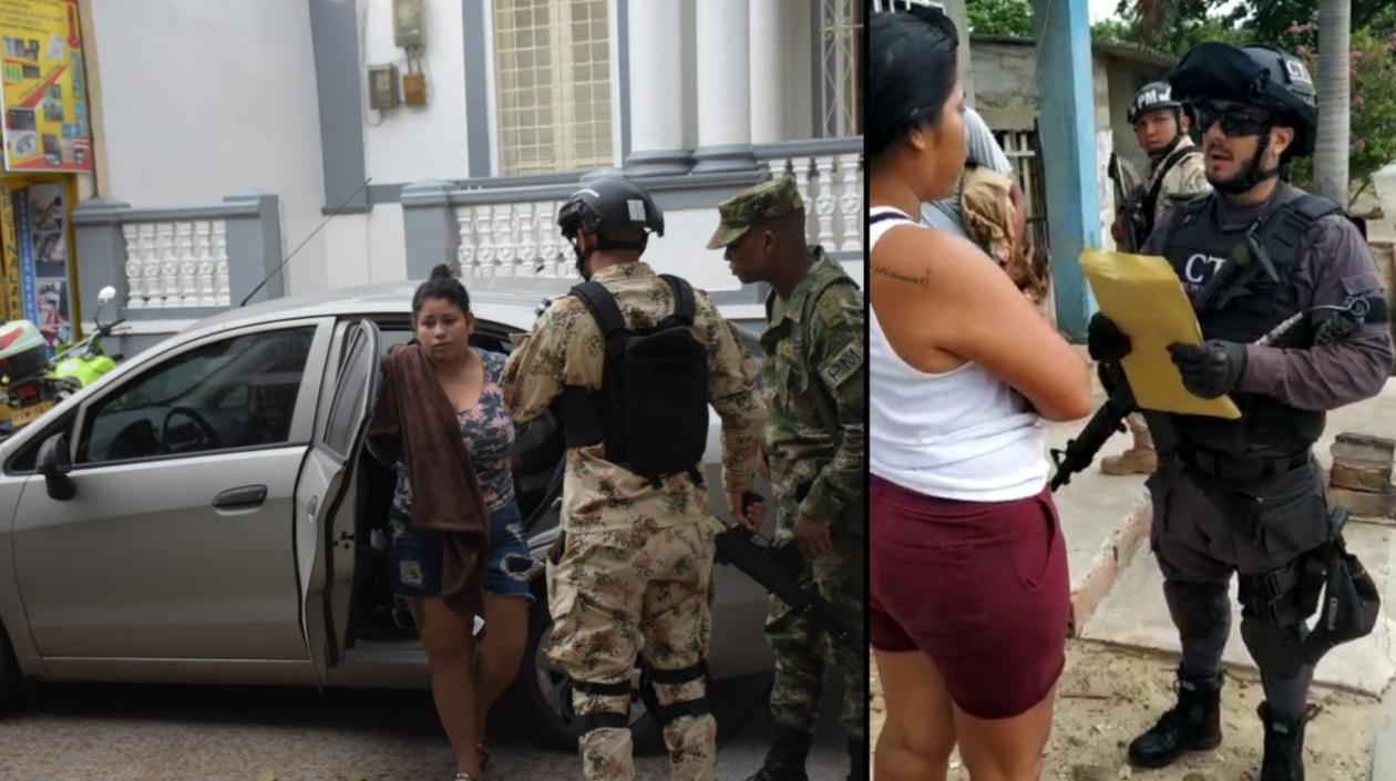 Dos de las capturadas en los operativos.