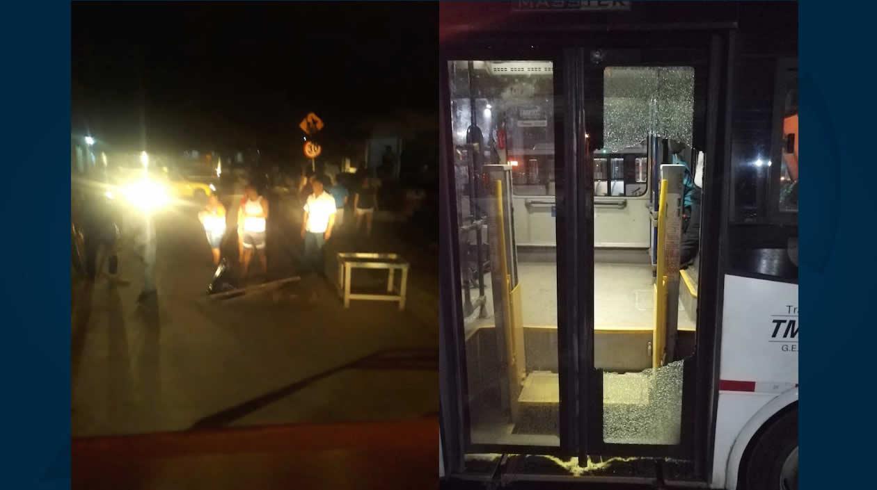 La protesta y los daños causados al vehículo.