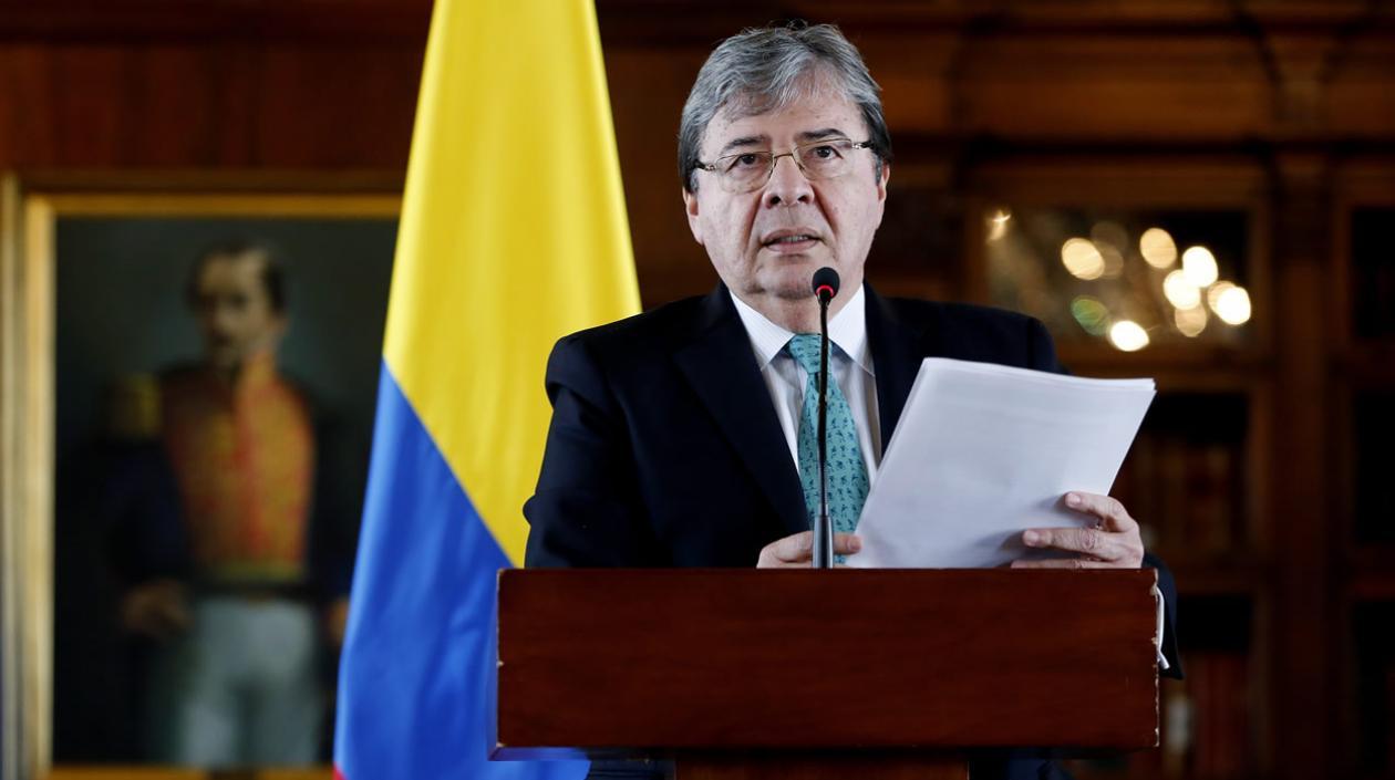 El canciller colombiano, Carlos Holmes Trujillo
