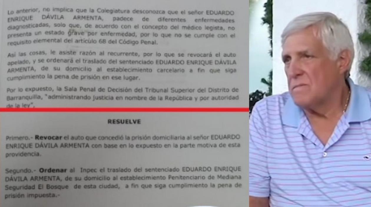 El fallo y Eduardo Dávila Armenta.