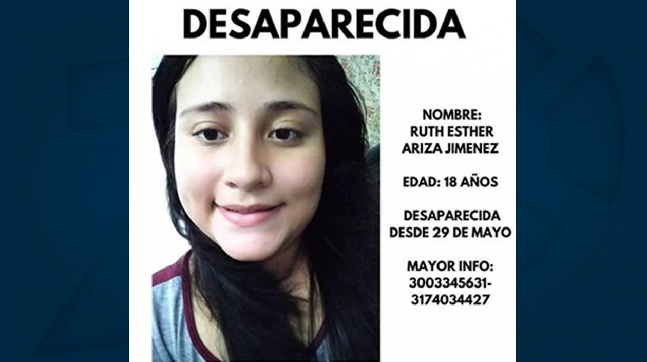 Joven desaparecida