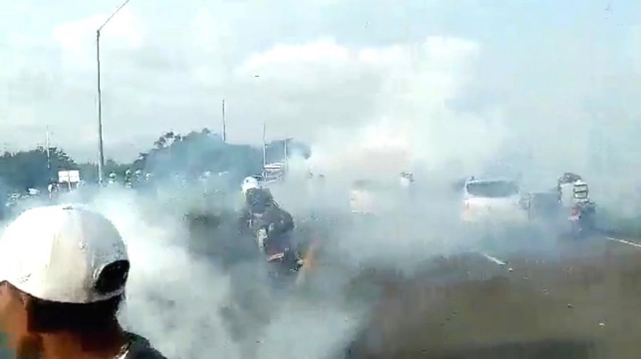 Los disturbios tras el accidente.