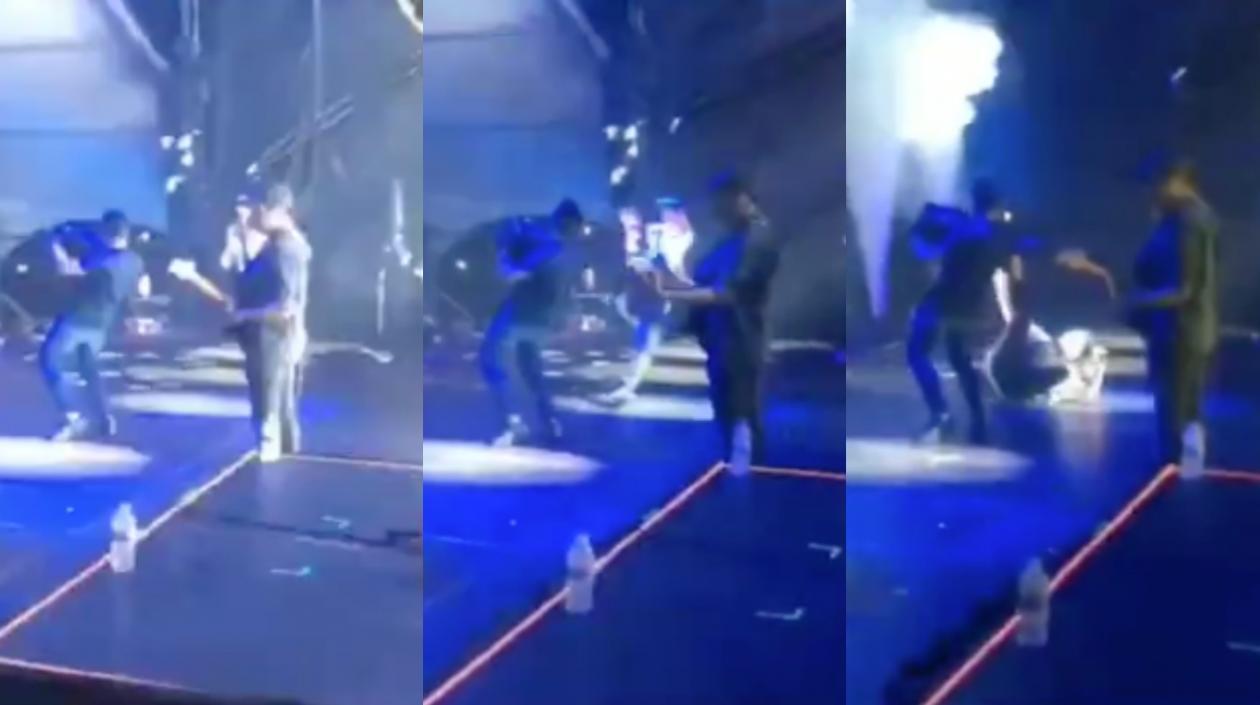 Momentos de la caída de Silvestre Dangond.