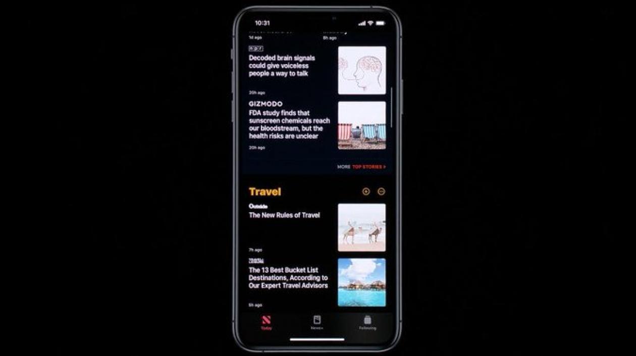 Así se ve el modo oscuro de iPhone.