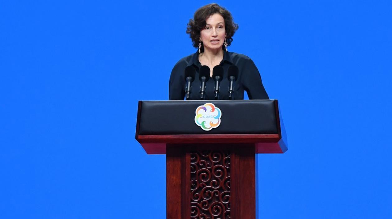 La directora general de la Unesco, Audrey Azoulay.