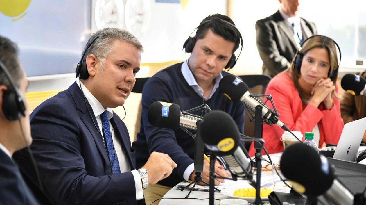 El Presidente Duque en declaraciones a la FM.