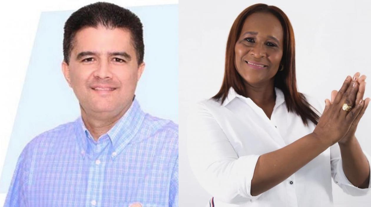 Los candidatos Rodolfo Ucrós y Beatriz Barraza.