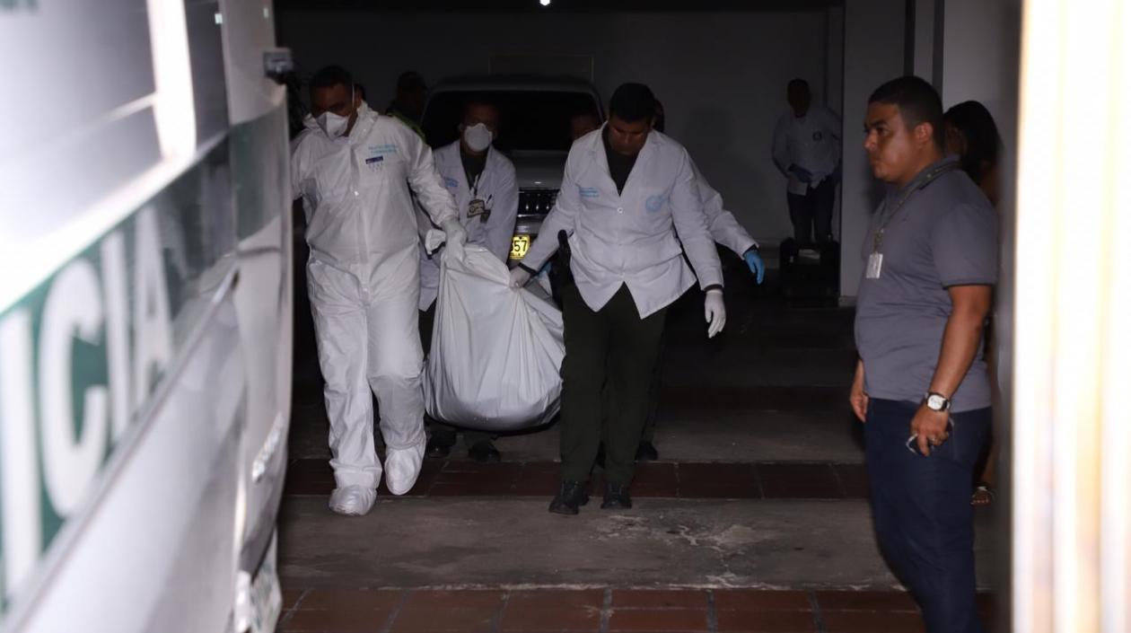 El cuerpo de Aracelis Amador.