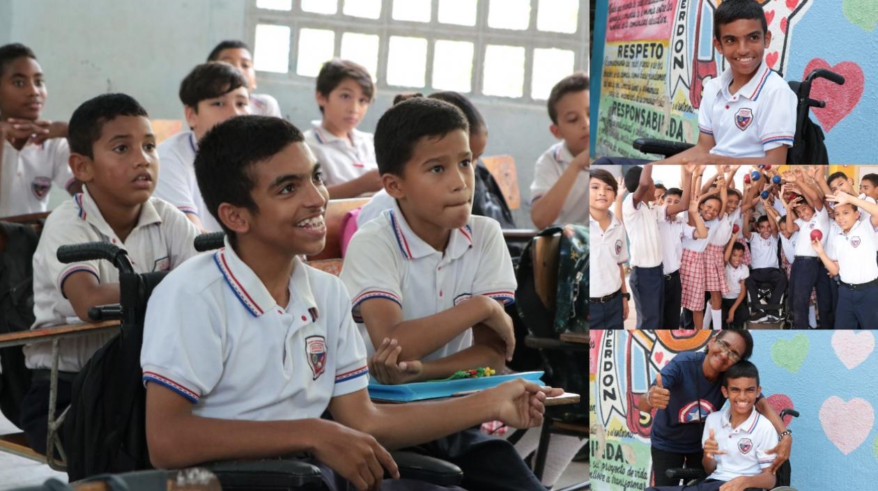 Julián David Valencia Pineda y sus compañeros del IED Técnica Metropolitana.