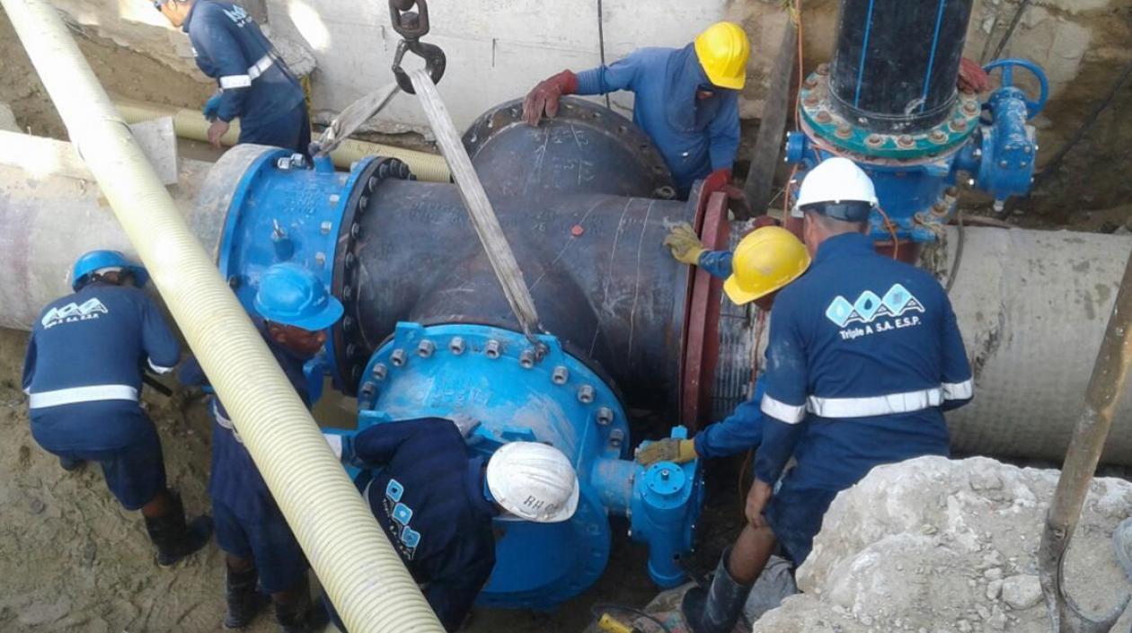 Triple A trabajará en la instalación de dos tees y cuatro válvulas de 24” de diámetro en la carrera 33 con calle 38 y calle 40.